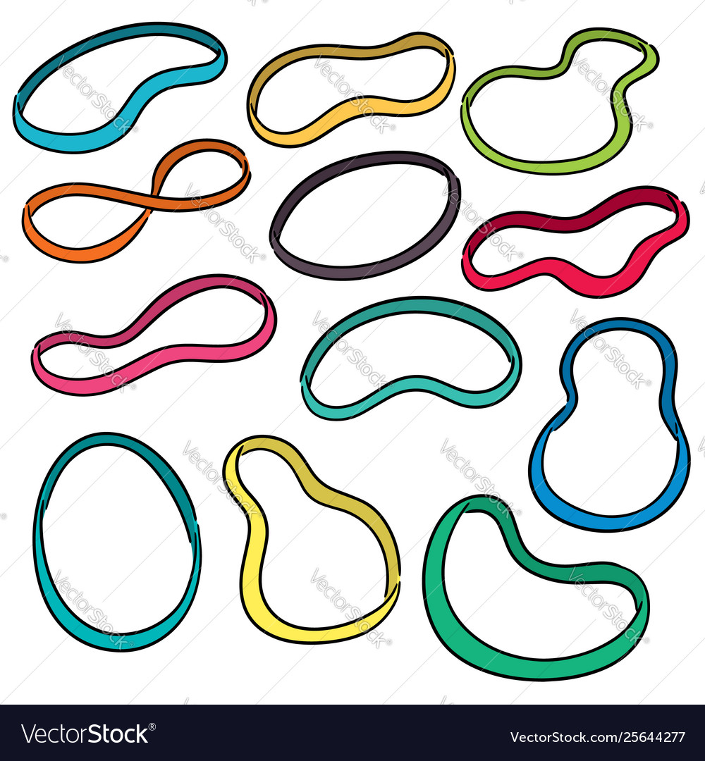 Set Of Rubber Band Royalty Free Vector Image VectorStock atelieryuwa