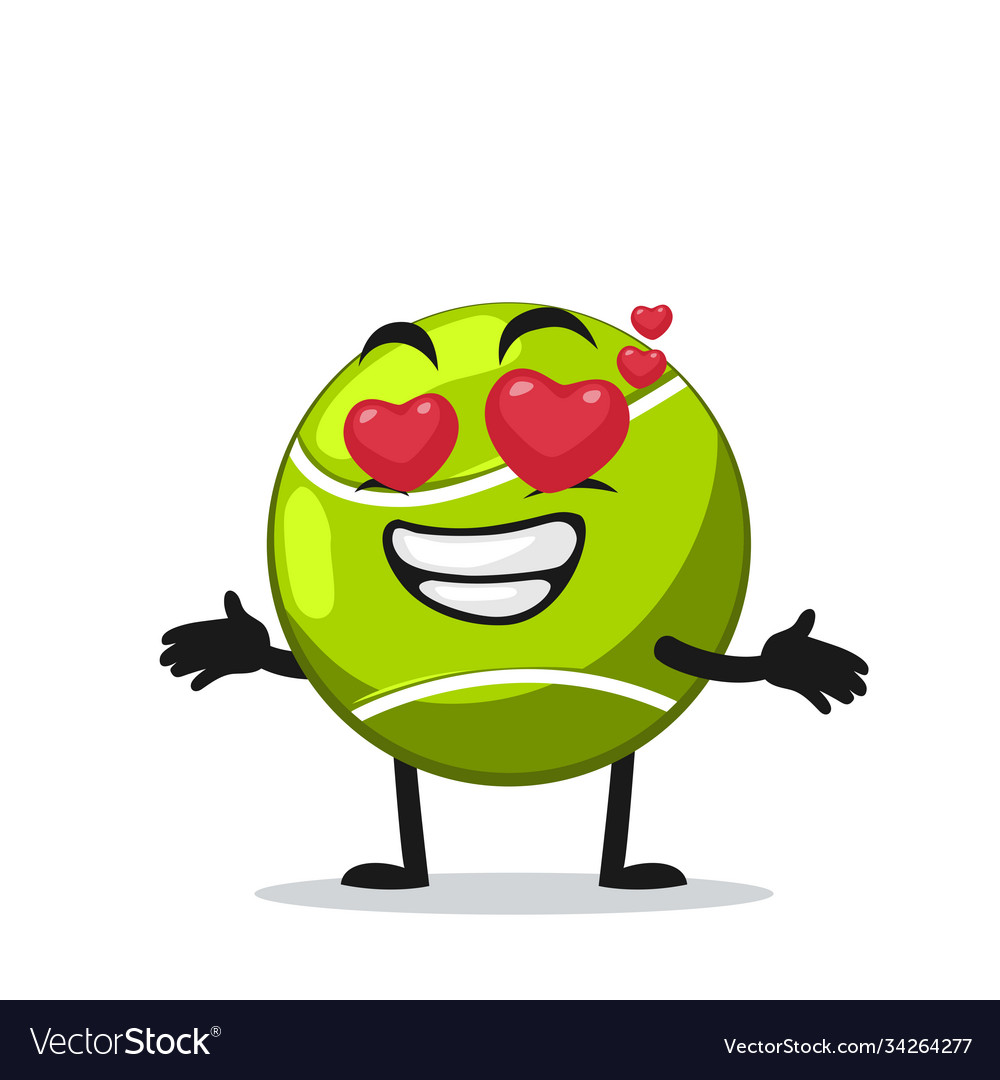 Tennis ball mascot or character