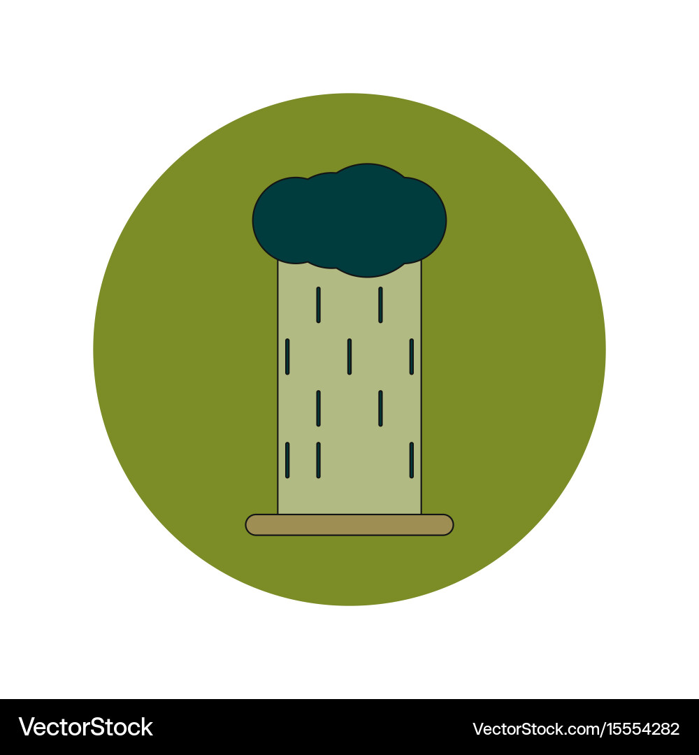In flat design rain cloud Royalty Free Vector Image