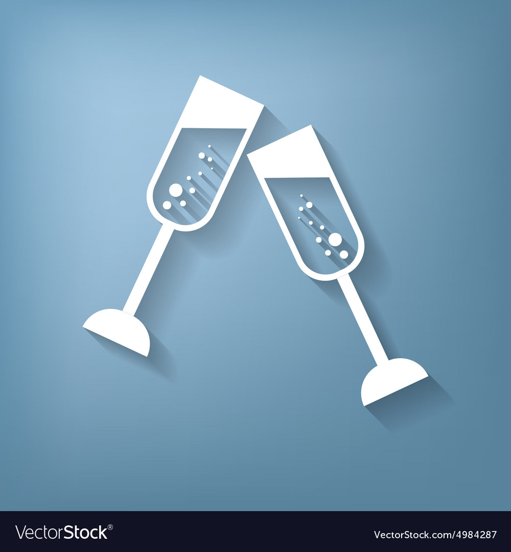 Champagne Glass Icon Royalty Free Vector Image 7696