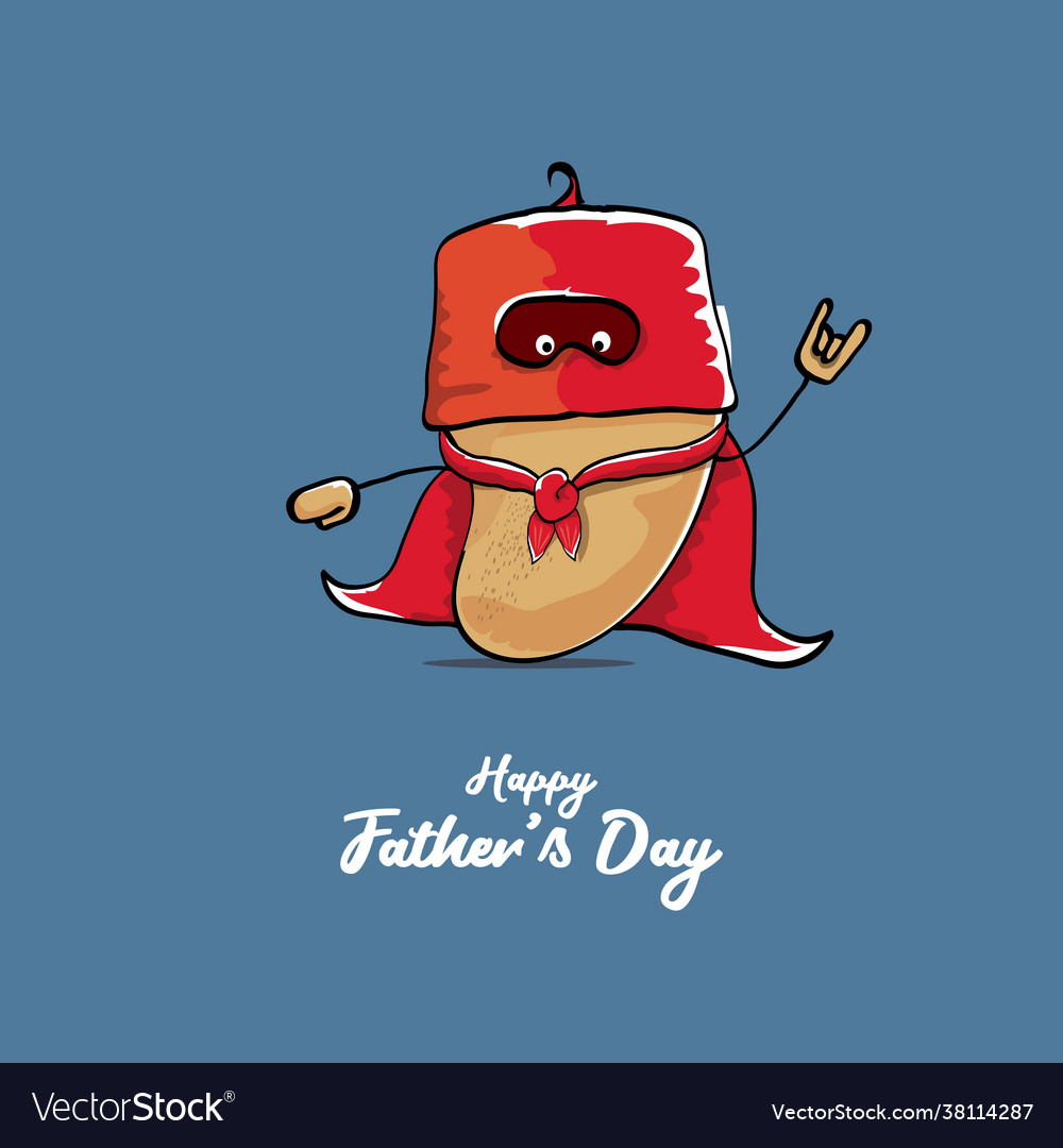 Happy fathers day greeting card with cartoon