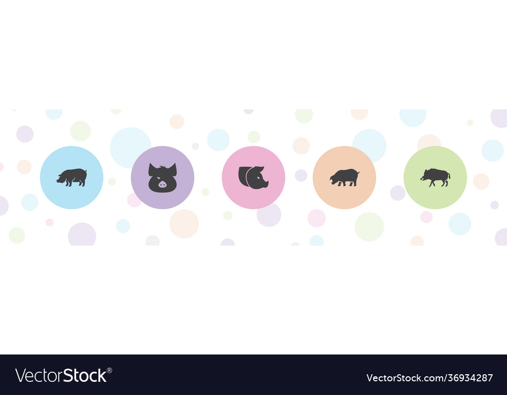 Hog icons Royalty Free Vector Image - VectorStock