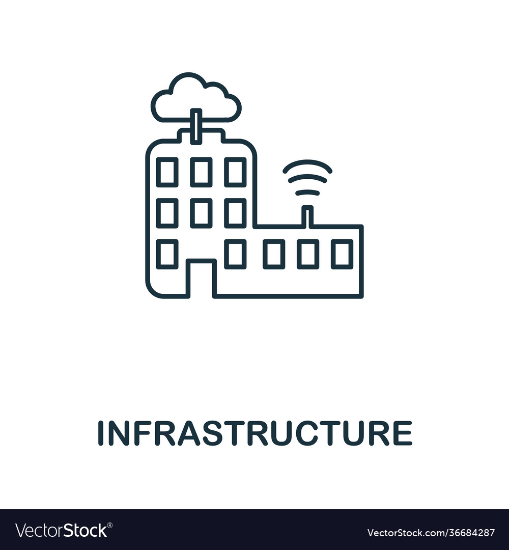Infrastructure icon simple element from team Vector Image