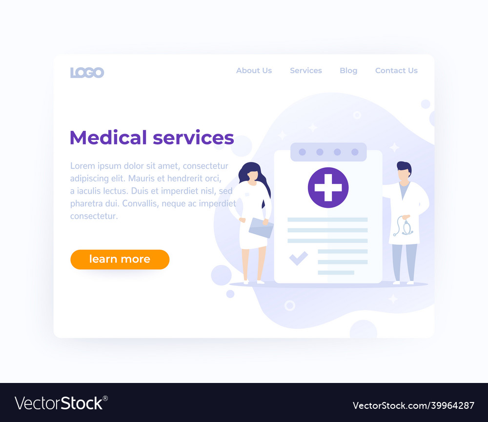 Medical services website template design