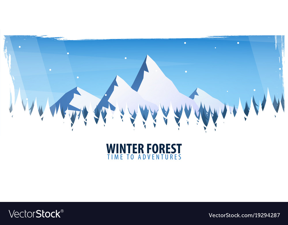 Nature landscape background with silhouettes