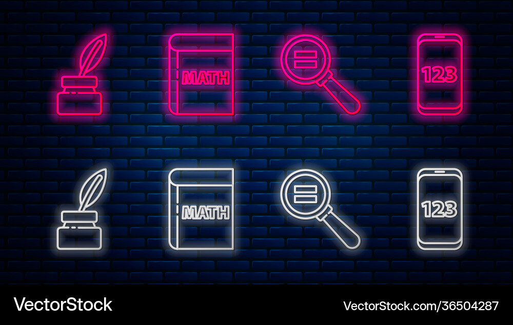 Set line triangle math paper clip chalkboard Vector Image