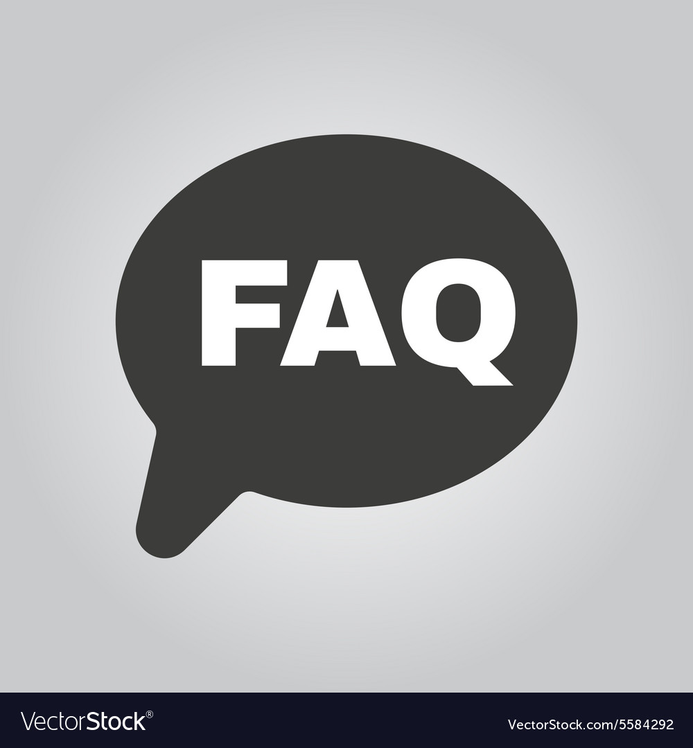 Faq speech bubble icon help symbol flat