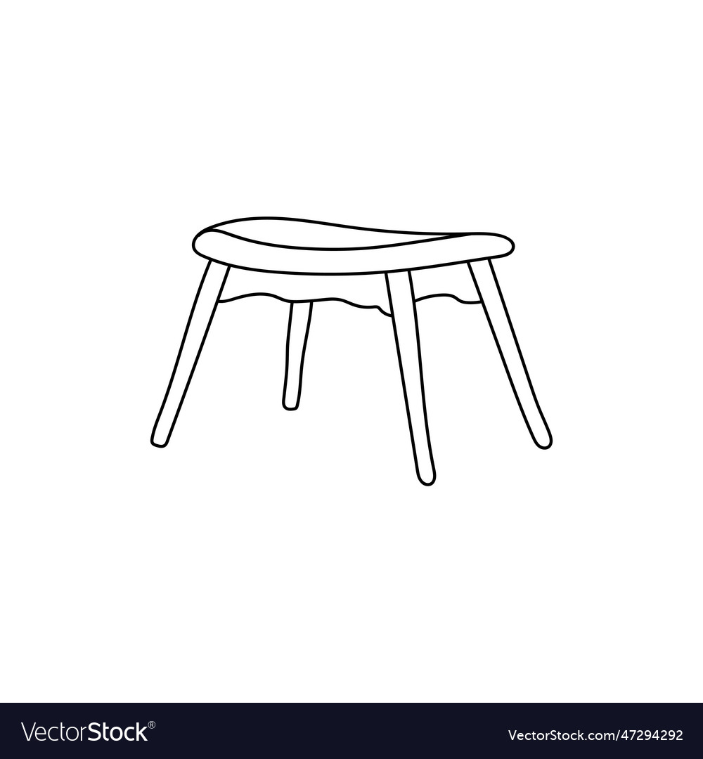 Furniture seat outline logo simple chair Vector Image