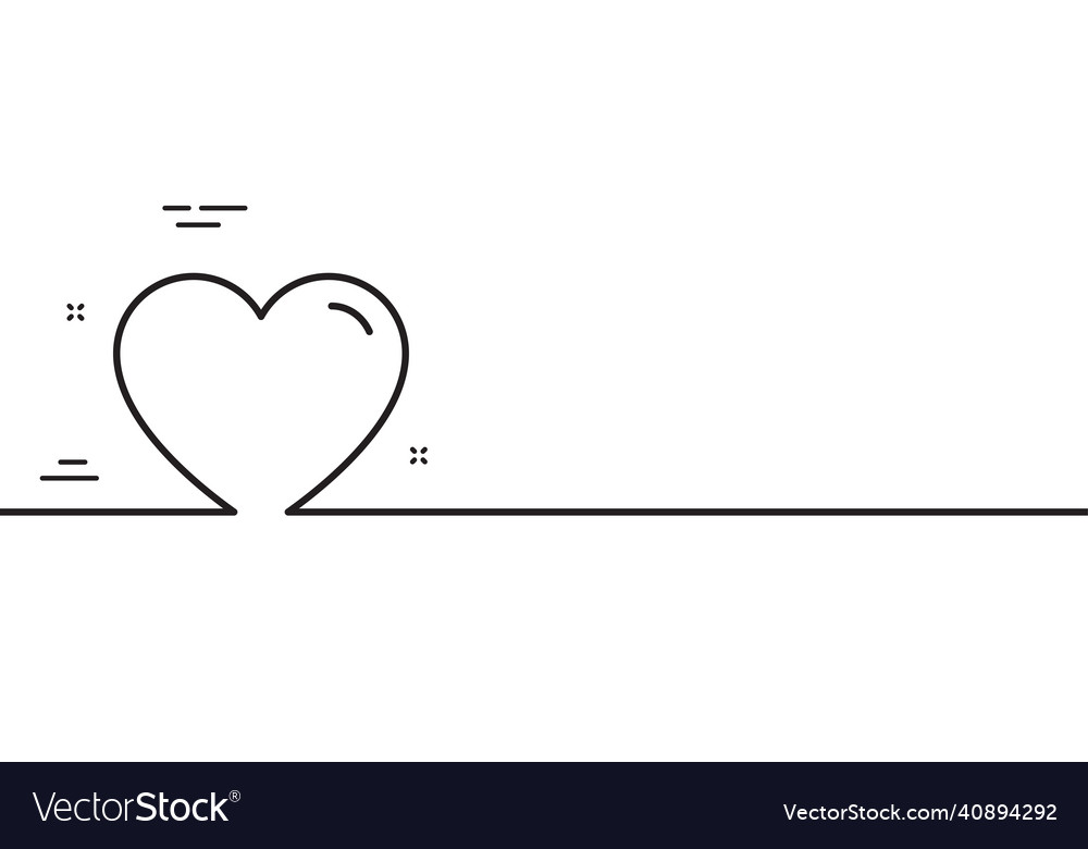 Heart line icon love sign minimal pattern