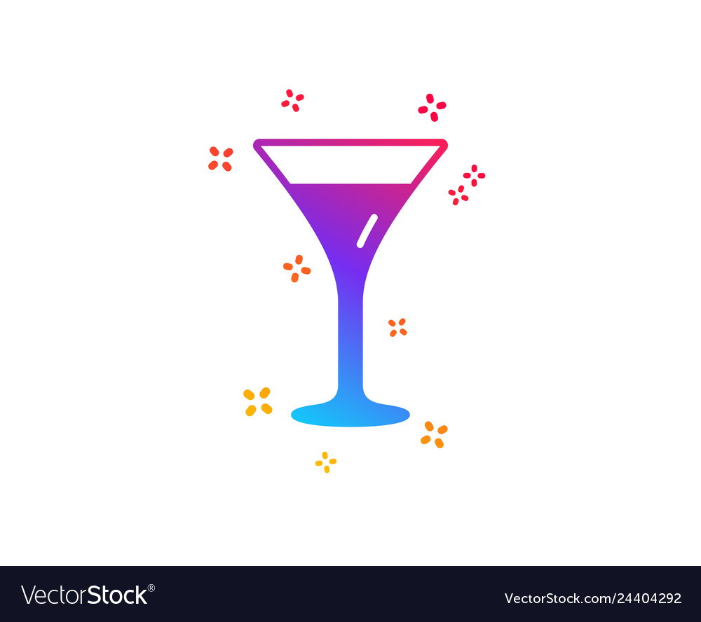 Martini glass icon wine sign Royalty Free Vector Image