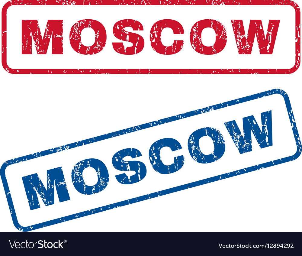 Moscow rubber stamps Royalty Free Vector Image