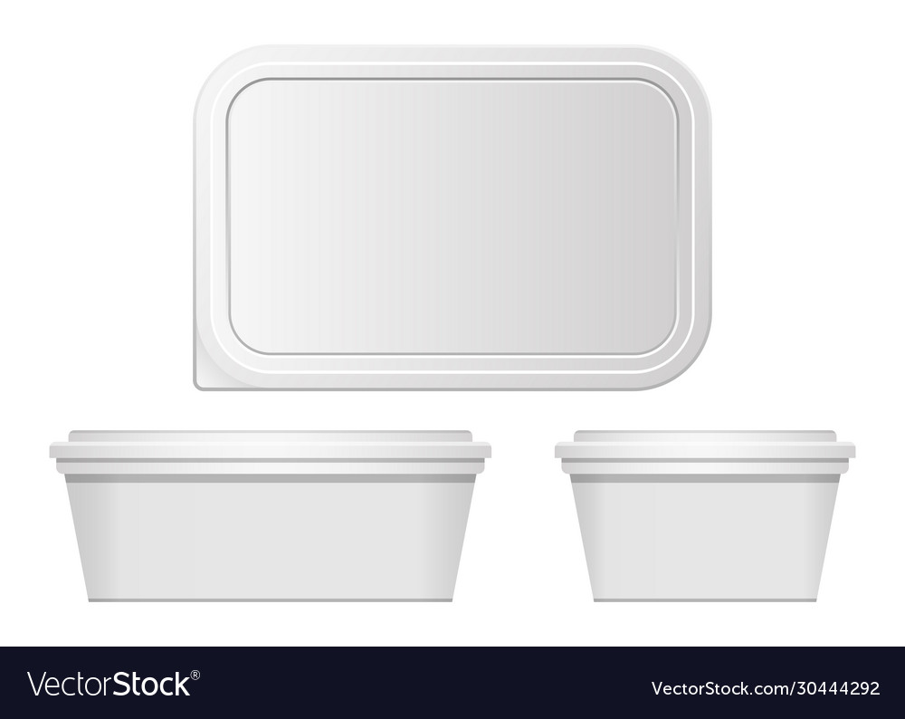 Plastic food container Royalty Free Vector Image