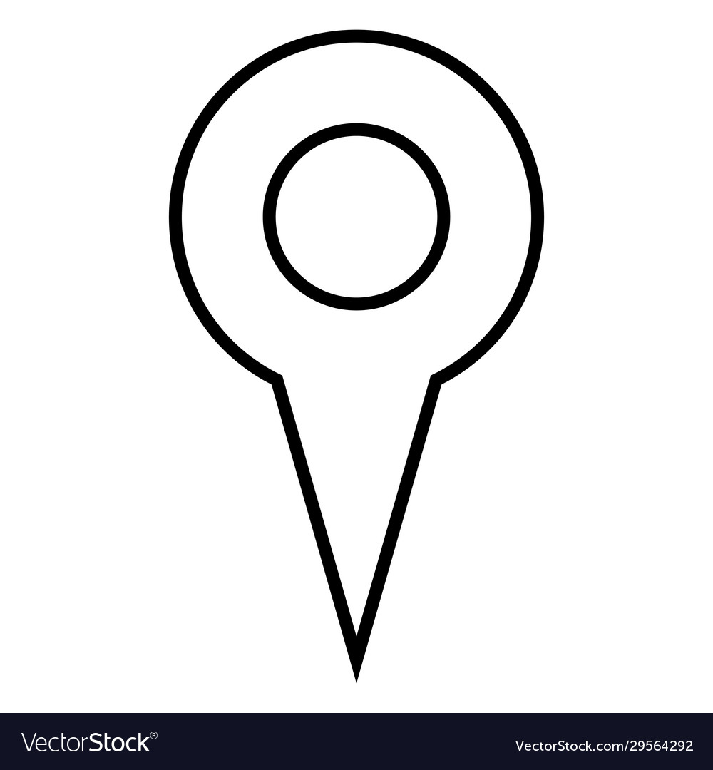 Single outline icon - map pointer