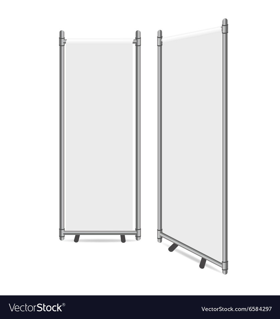 Blank Roll Up Banner Display Royalty Free Vector Image