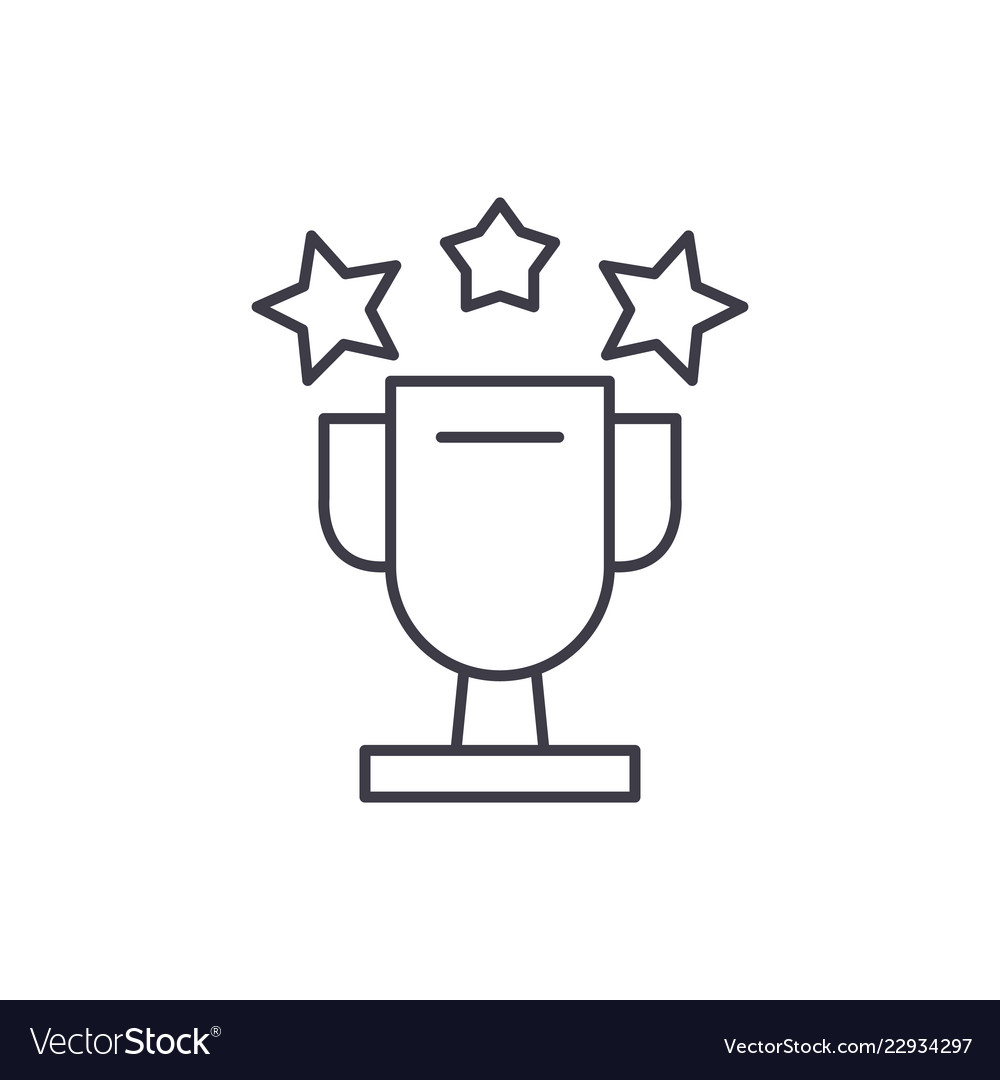 Cup Awards Line Icon Konzept