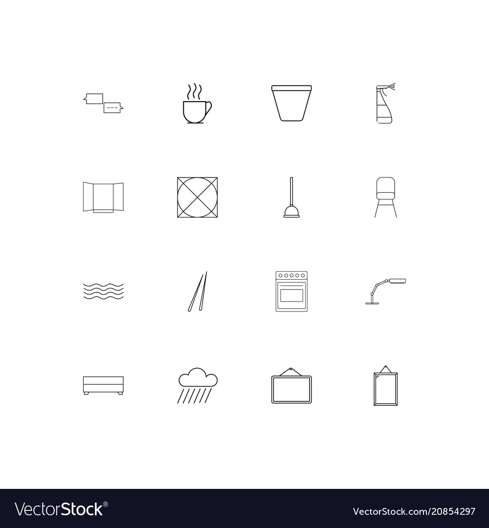 Haushaltsgeräte lineare dünne Icons gesetzt umrissen