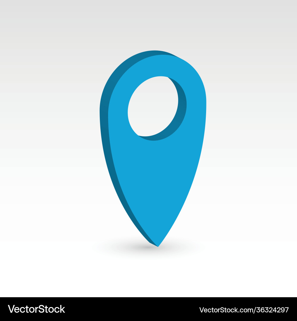 Map pointer - 3d object Royalty Free Vector Image