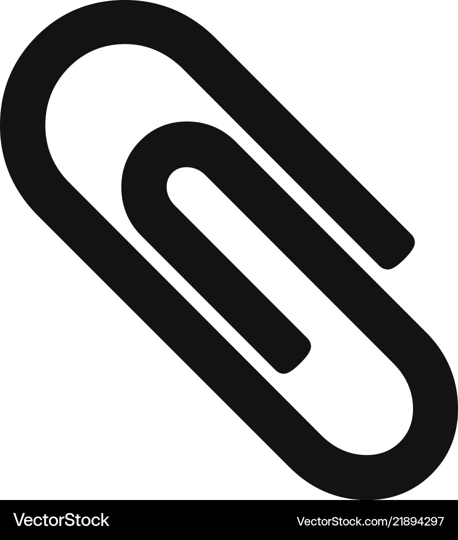 Paper clip icon Royalty Free Vector Image VectorStock