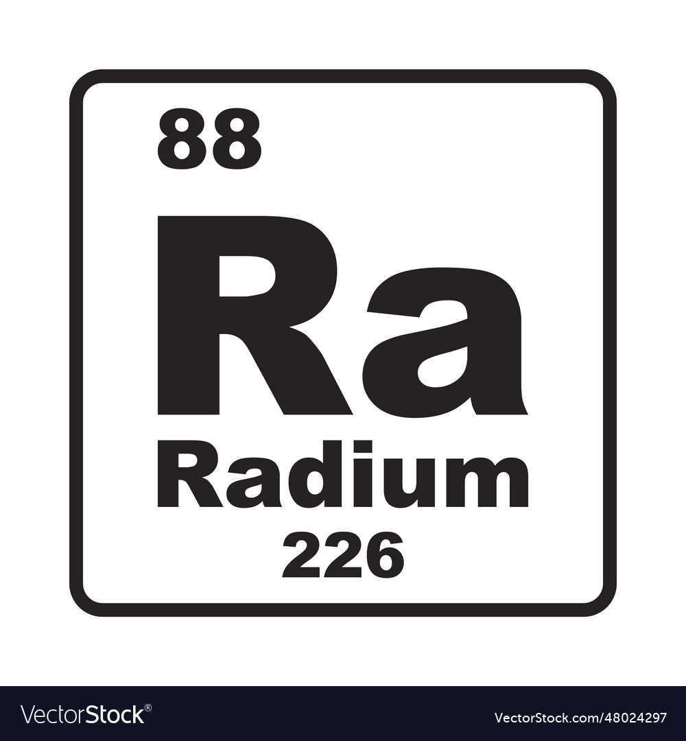 Radium element icon Royalty Free Vector Image - VectorStock