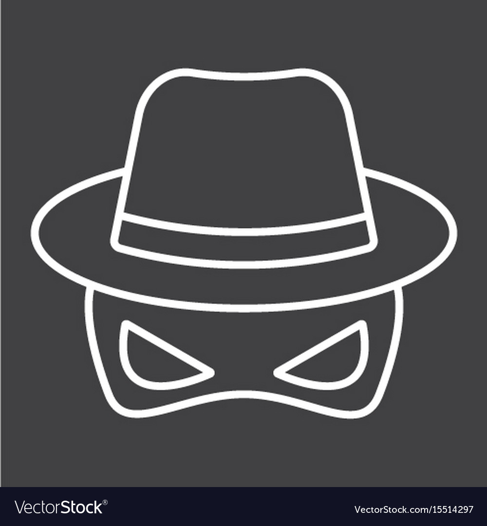 Spy Line Icon incognito und Agent