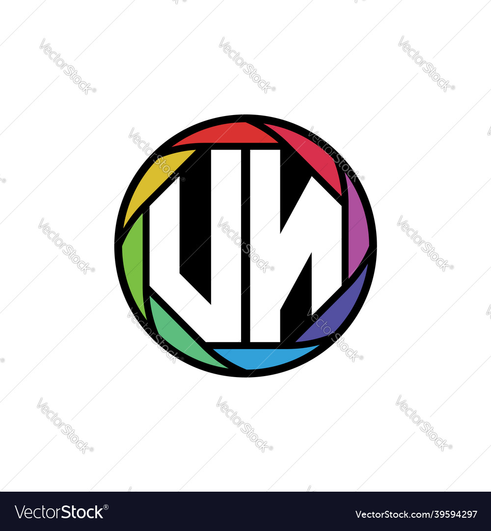 Un monogram polygonal rainbow