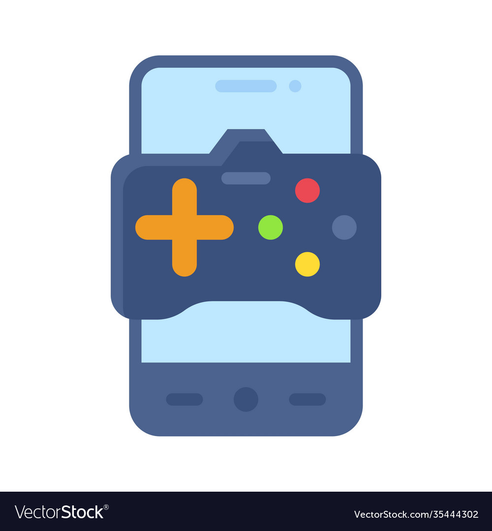 Game controller icon mobile application Royalty Free Vector