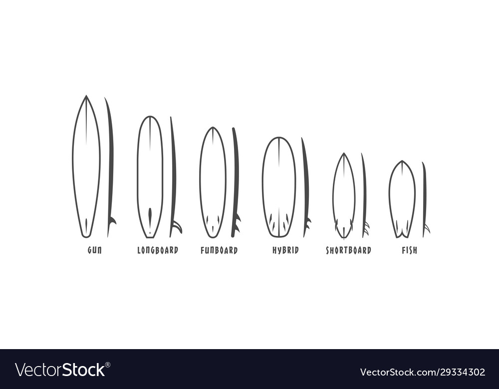 Set surfboards vector image Set surfboards