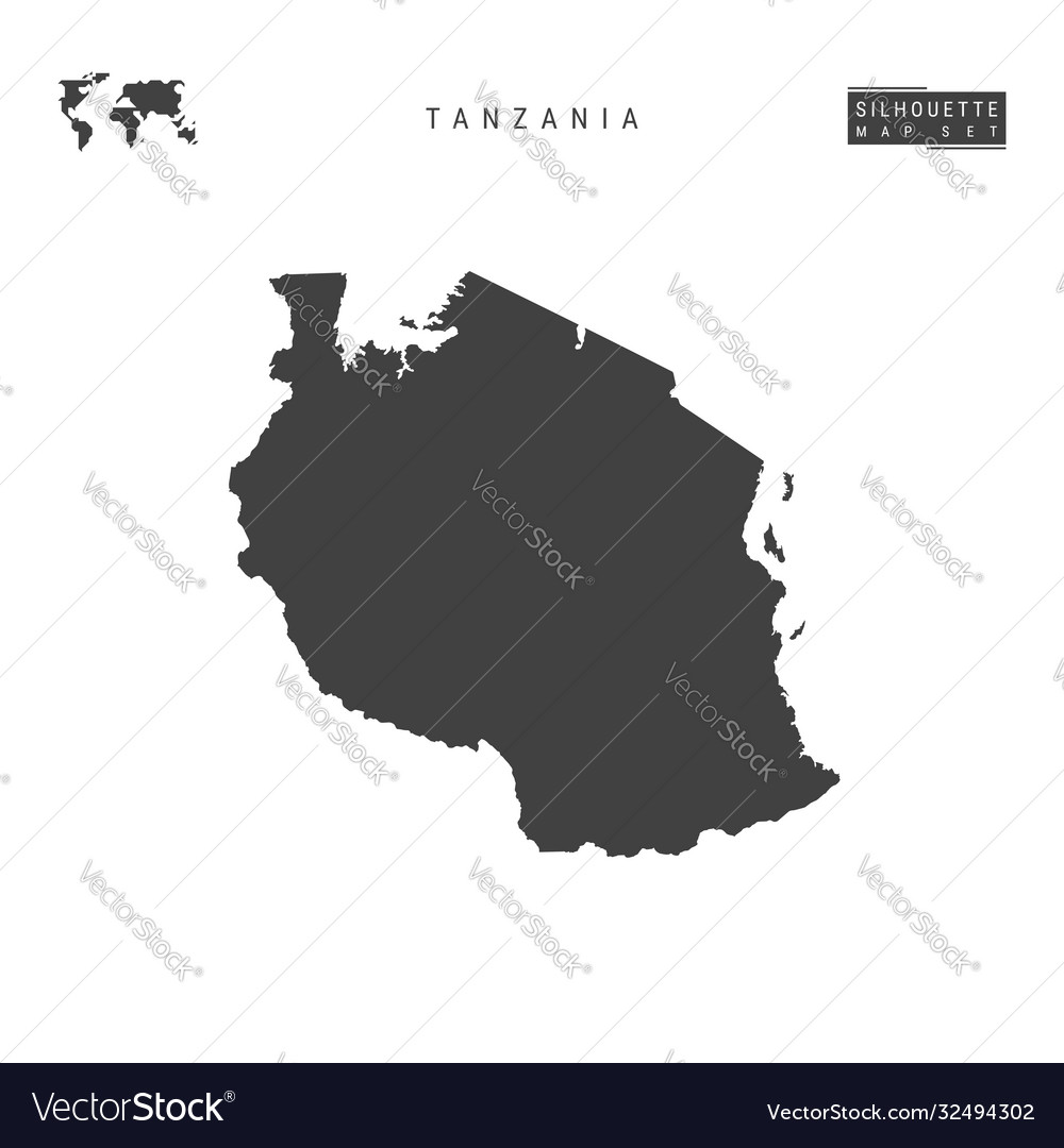 Tanzania map isolated on white background