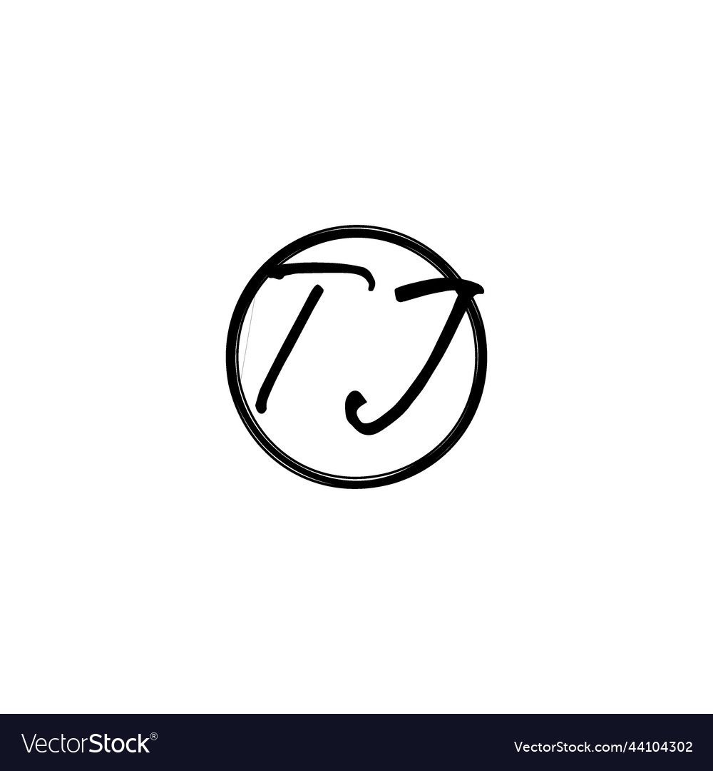 Tj street style modern initial logo concept