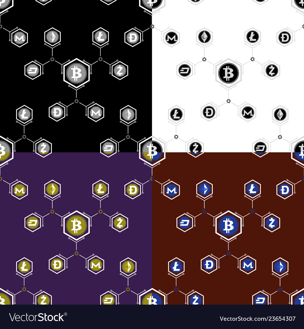 Cryptocurrency seamless pattern