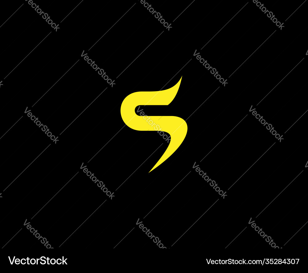 Initial letter s monogram logo design template Vector Image
