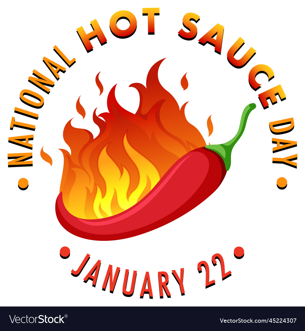 National hot sauce day banner Royalty Free Vector Image