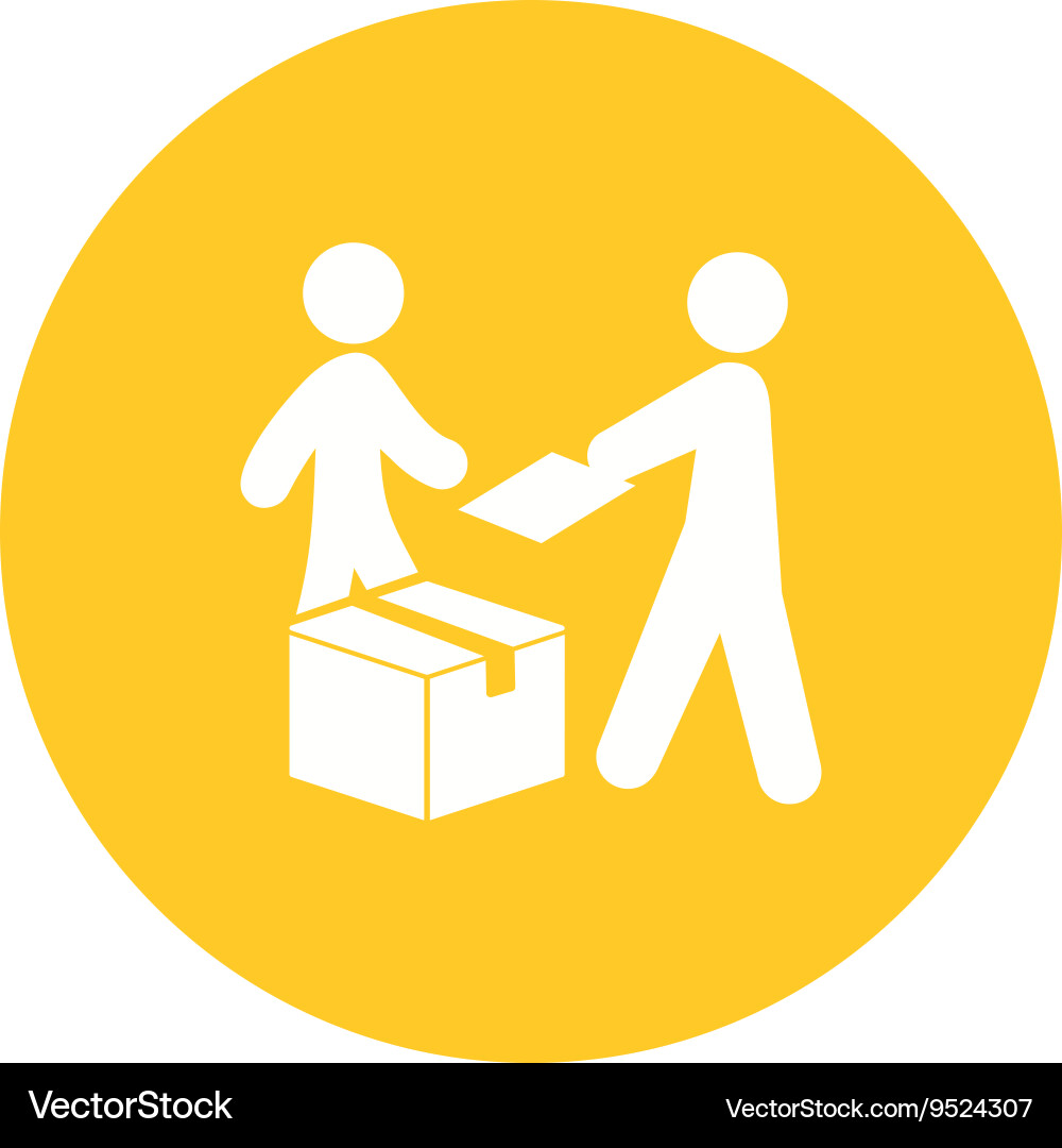 Receive package Royalty Free Vector Image - VectorStock