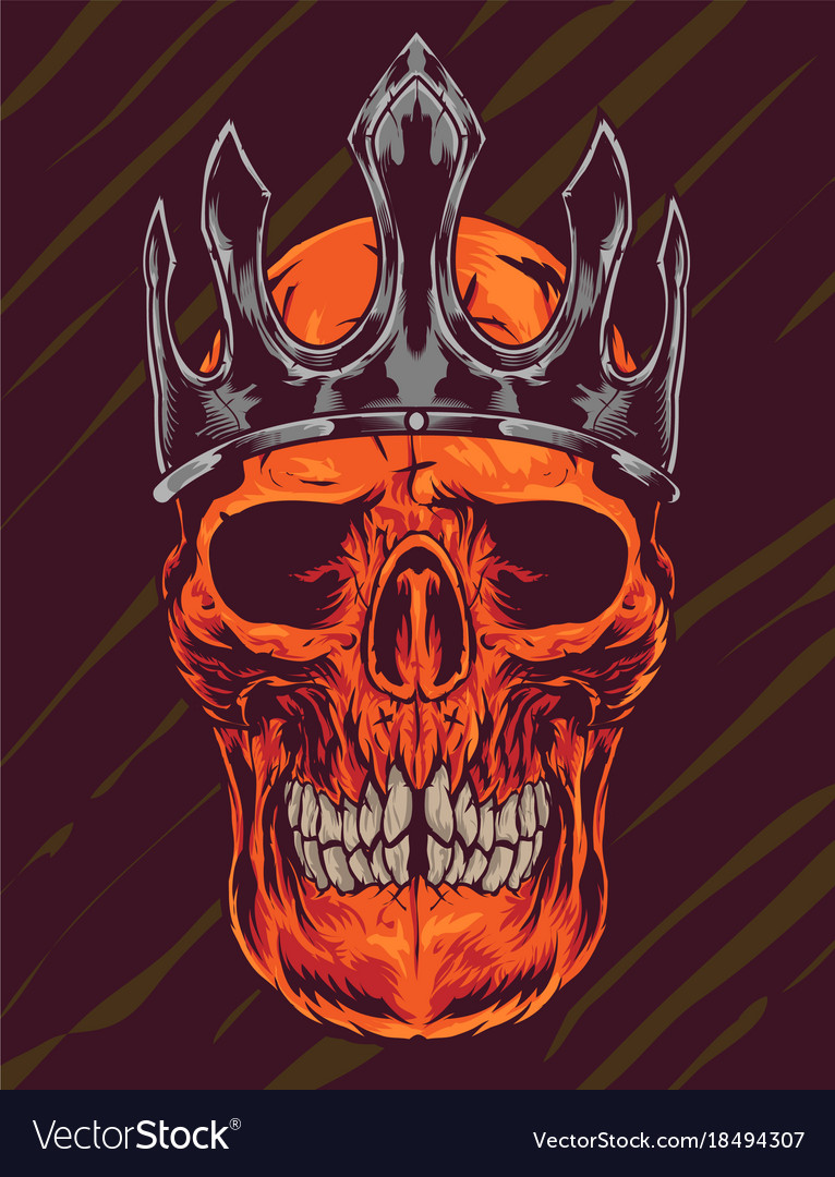 Download Skull crown Royalty Free Vector Image - VectorStock