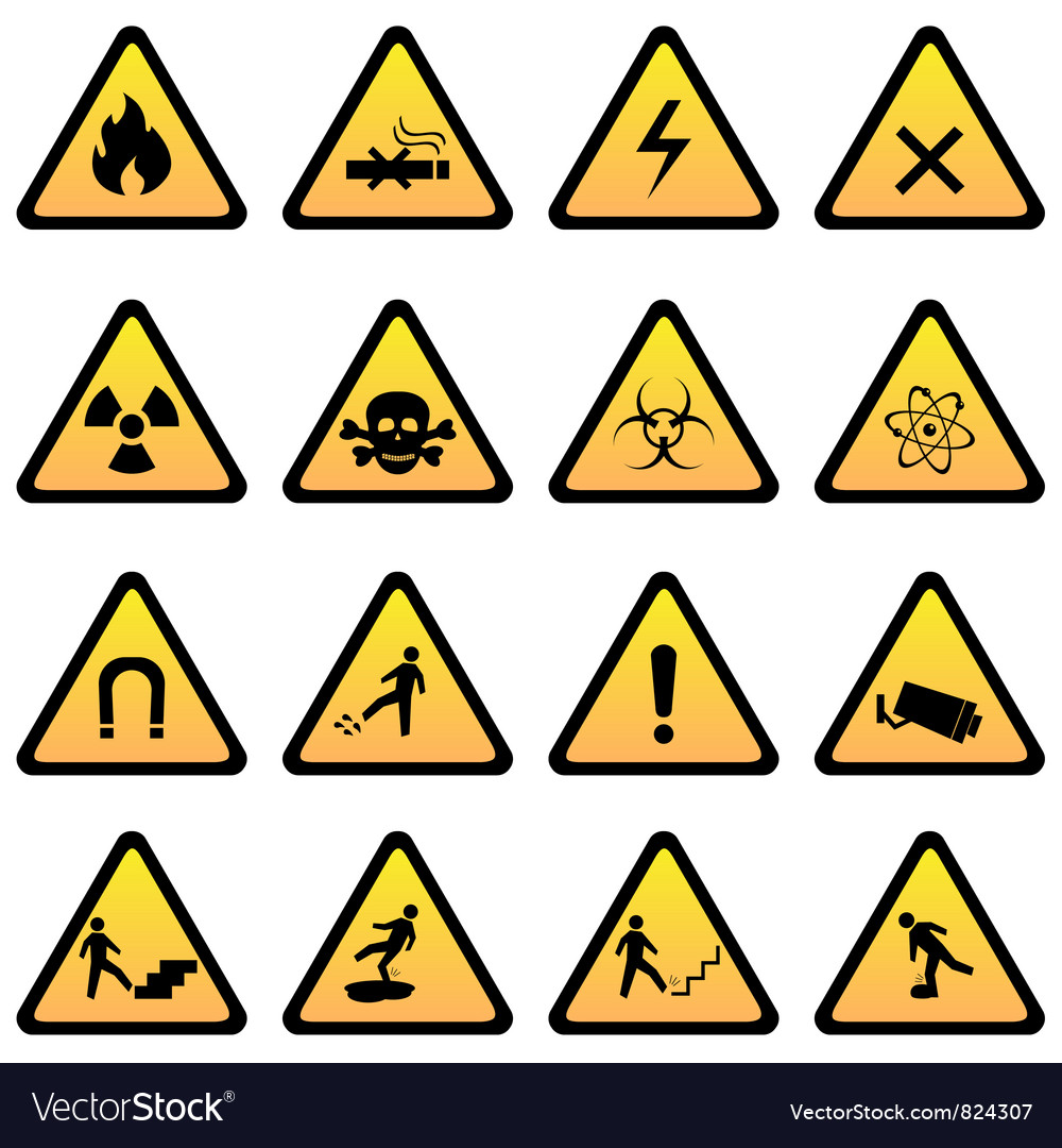 Warning signs Royalty Free Vector Image - VectorStock