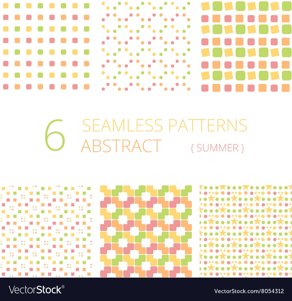 Abstract summer seamless patterns