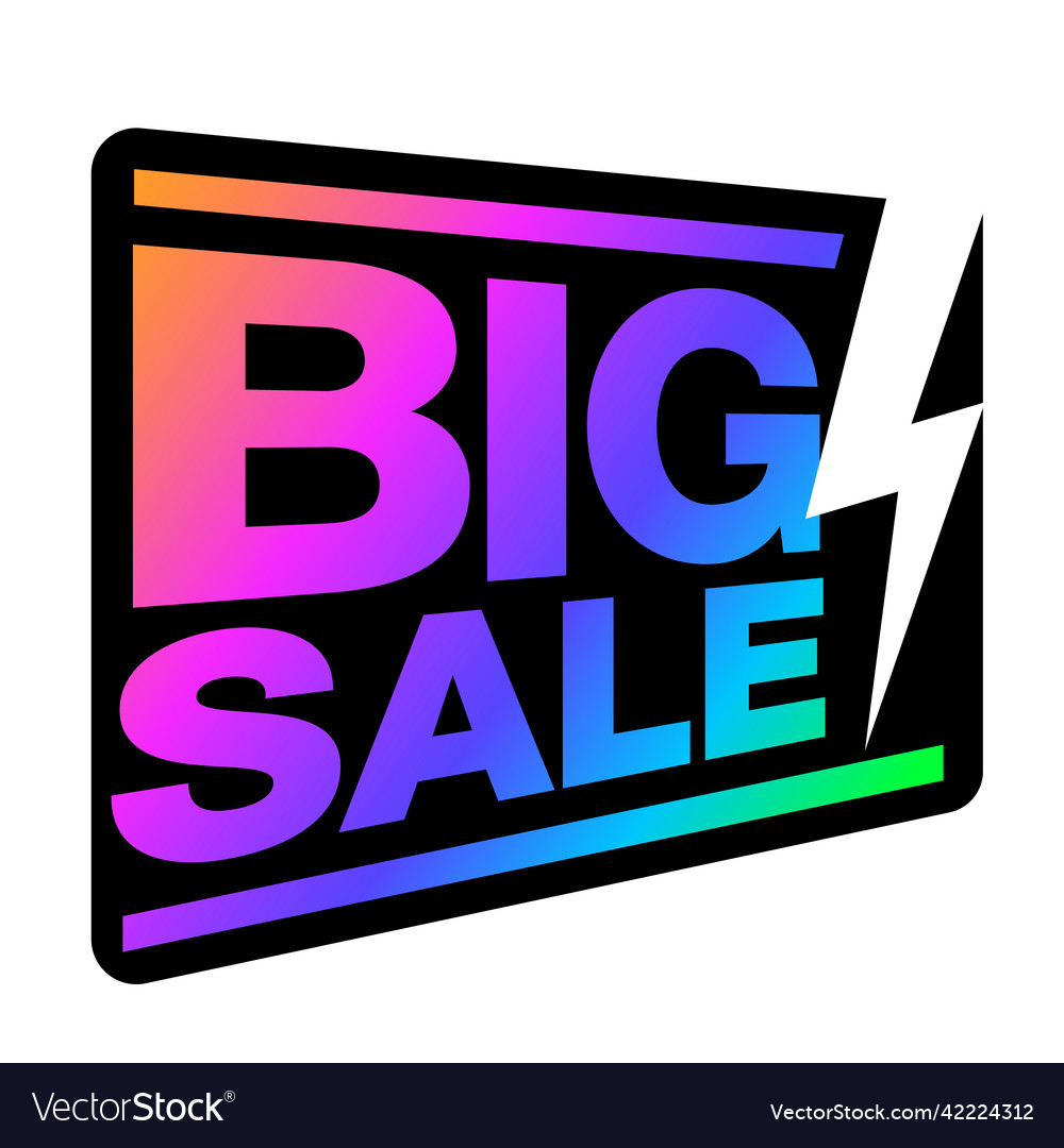 Big sale advertising label