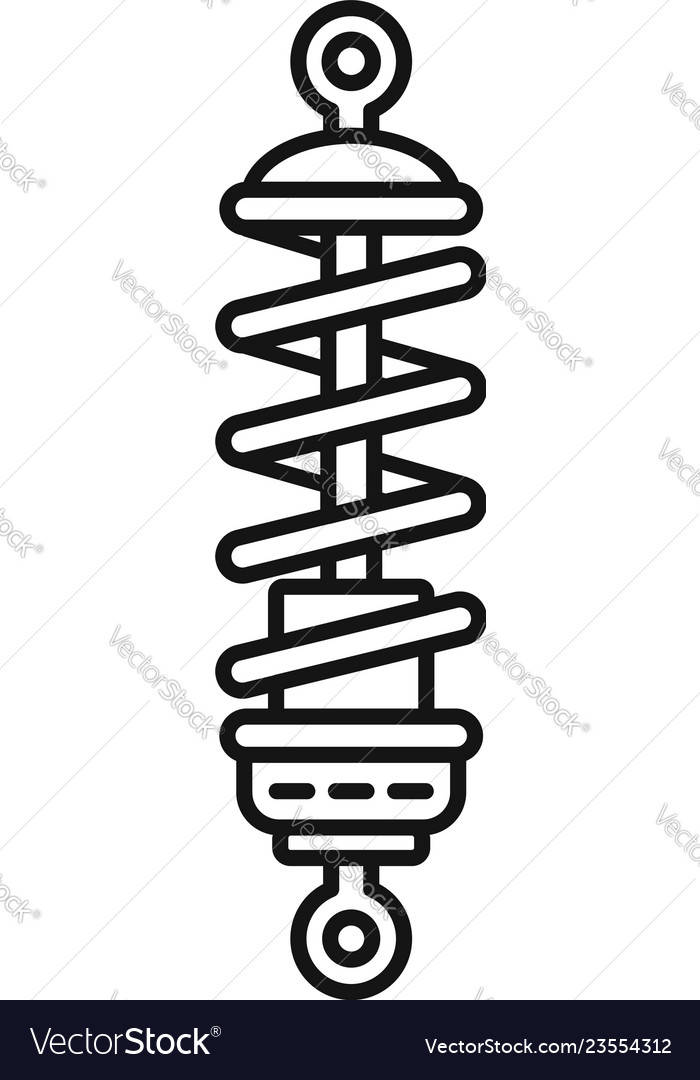 Car absorber icon outline style Royalty Free Vector Image