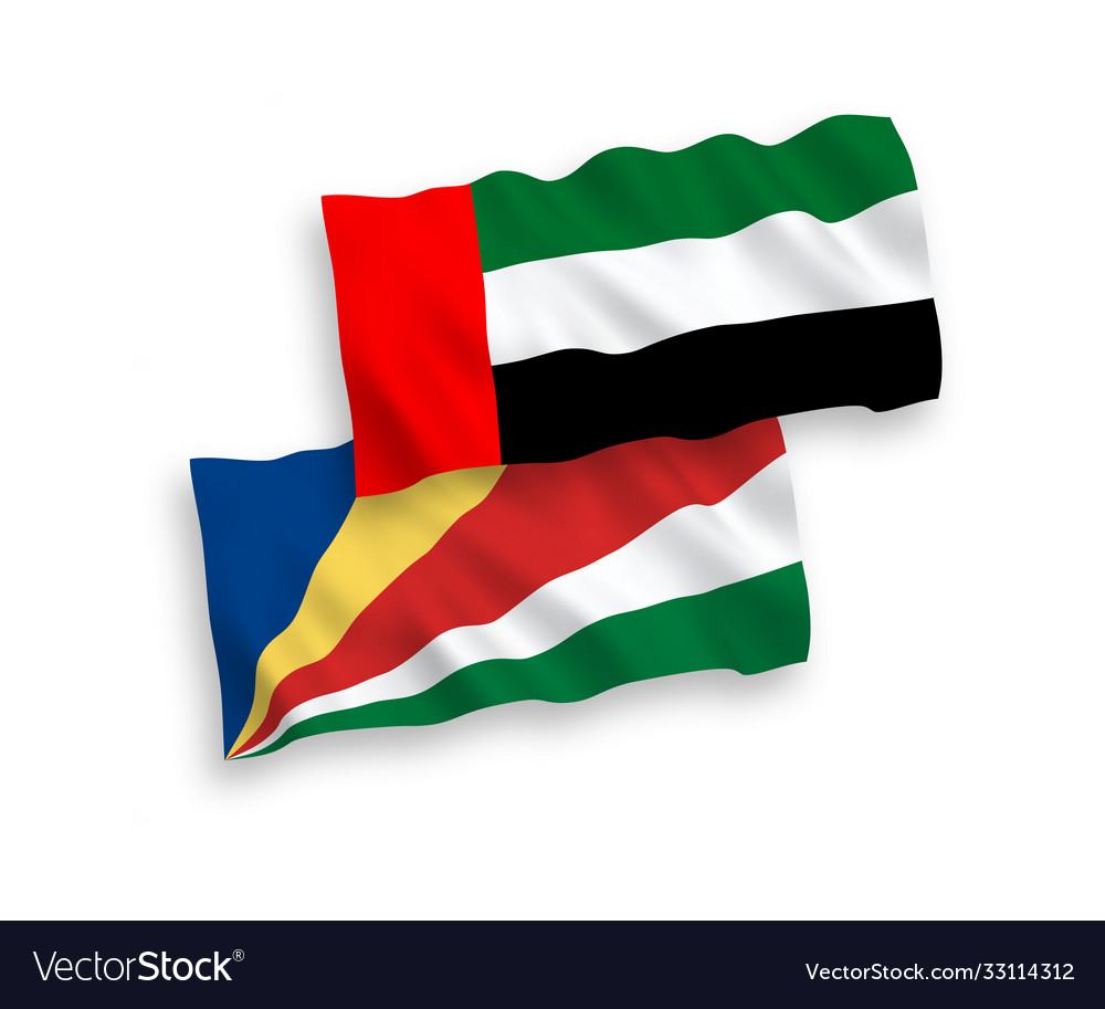 Flags United Arab Emirates And Seychelles Vector Image