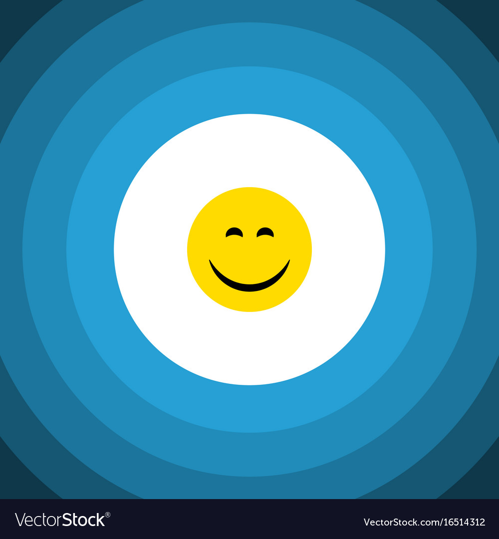 Isolated joy flat icon smile element can