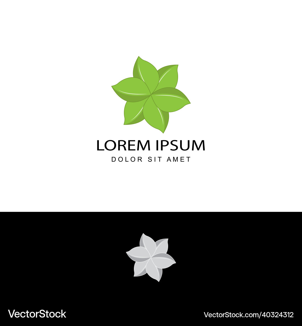 Leaf logo template design Royalty Free Vector Image