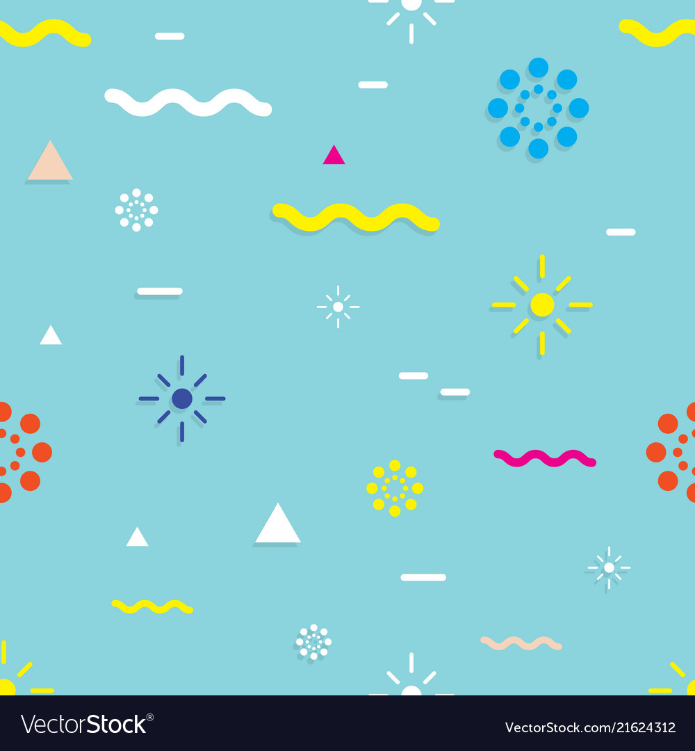 Memphis style seamless pattern background