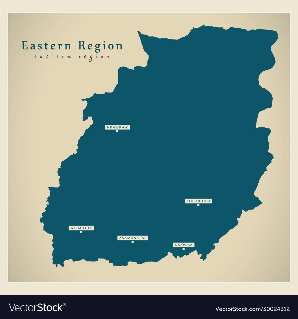 Modern map - eastern region map ghana gh Vector Image