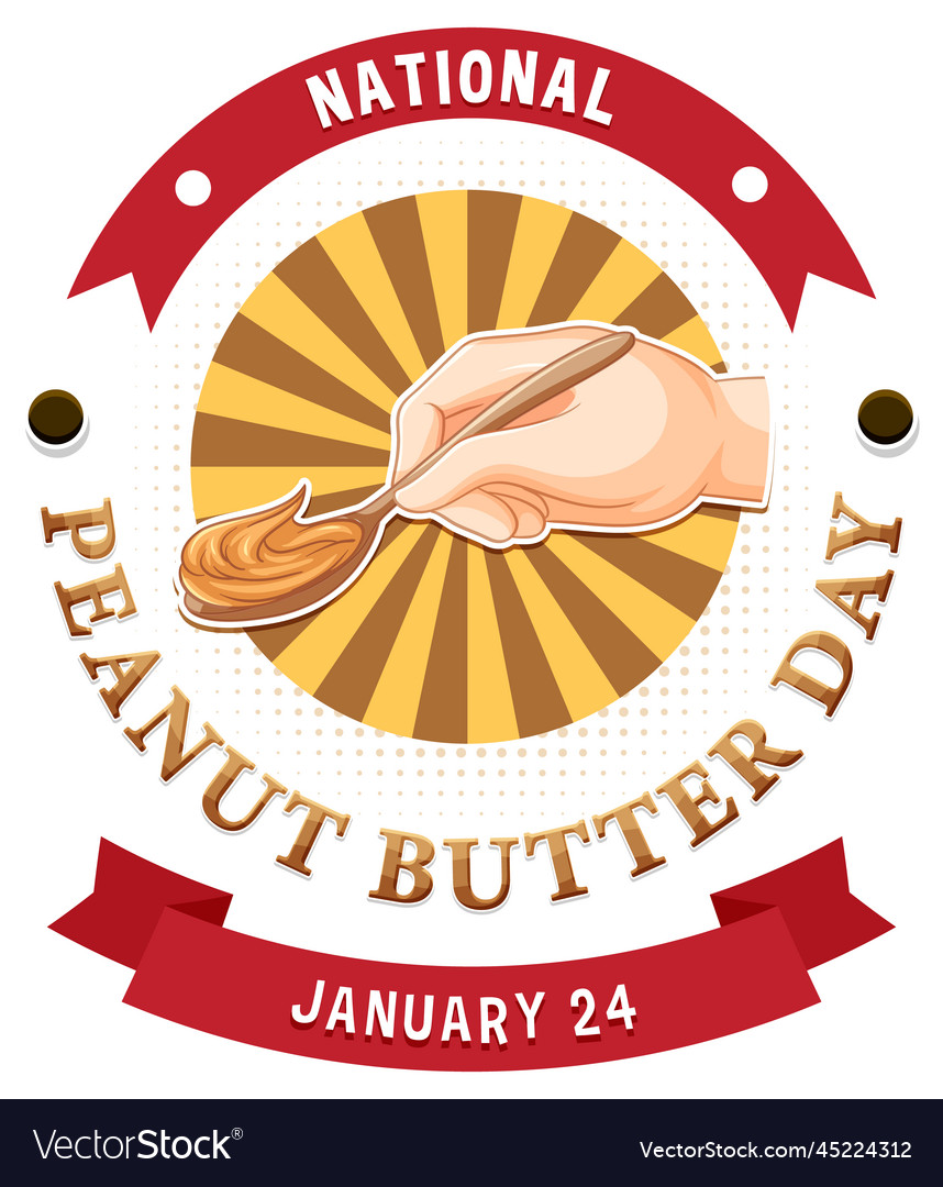 National peanut butter day banner design Vector Image