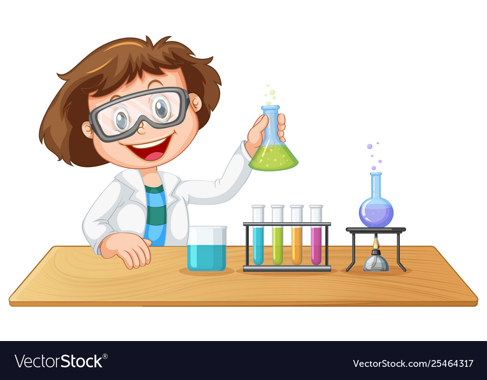 A lab kid character Royalty Free Vector Image - VectorStock