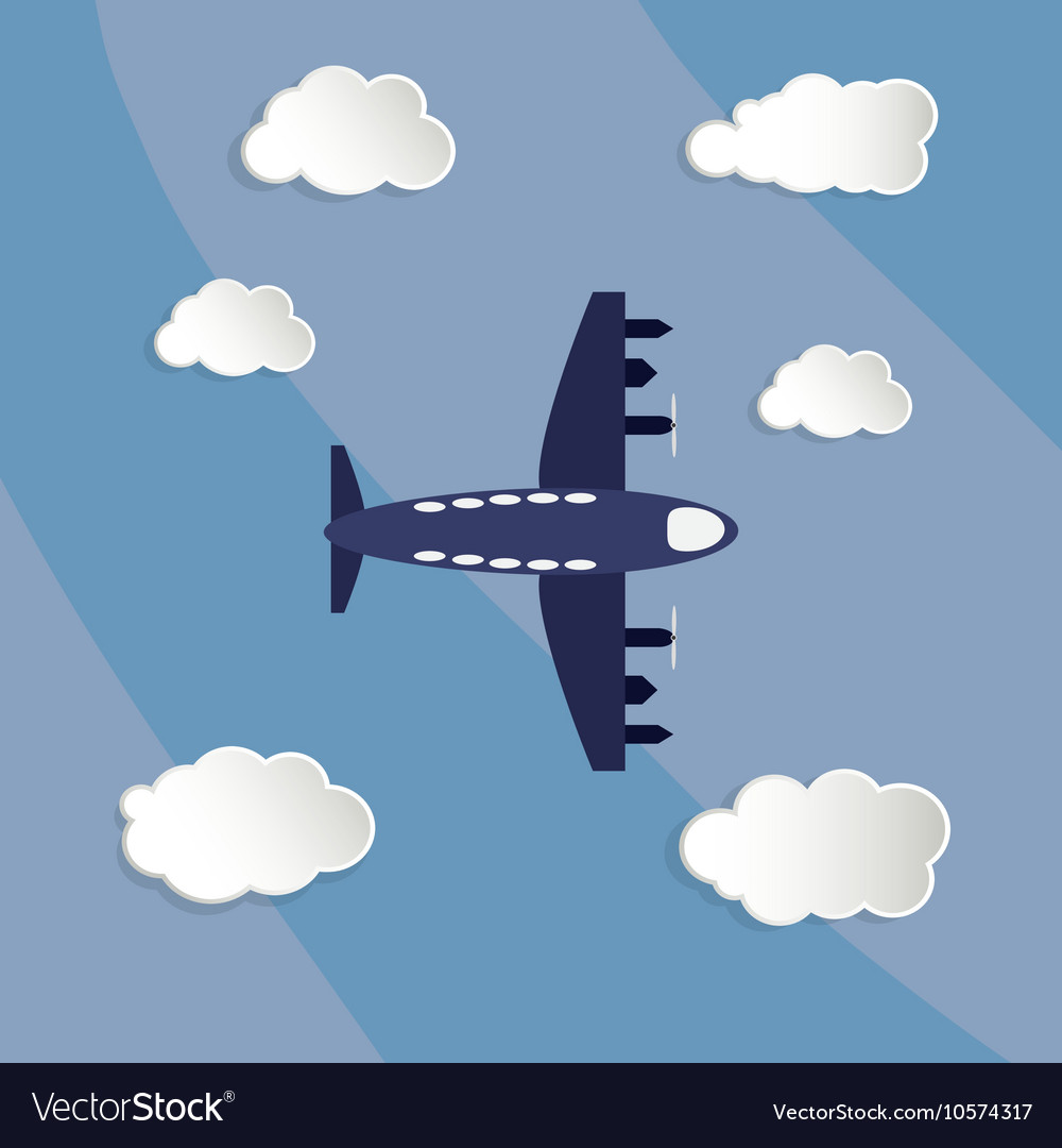 Flying airplane image Royalty Free Vector Image