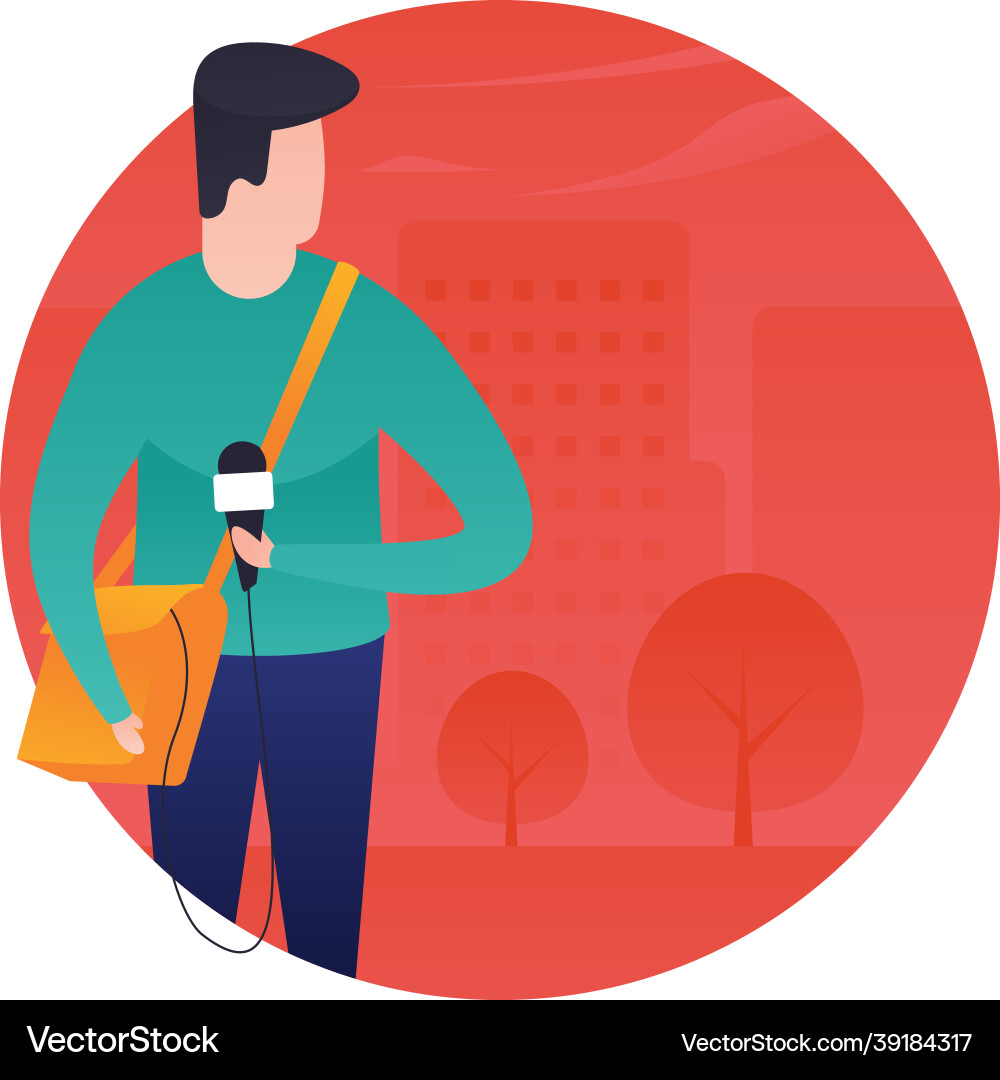 Journalist Royalty Free Vector Image - VectorStock