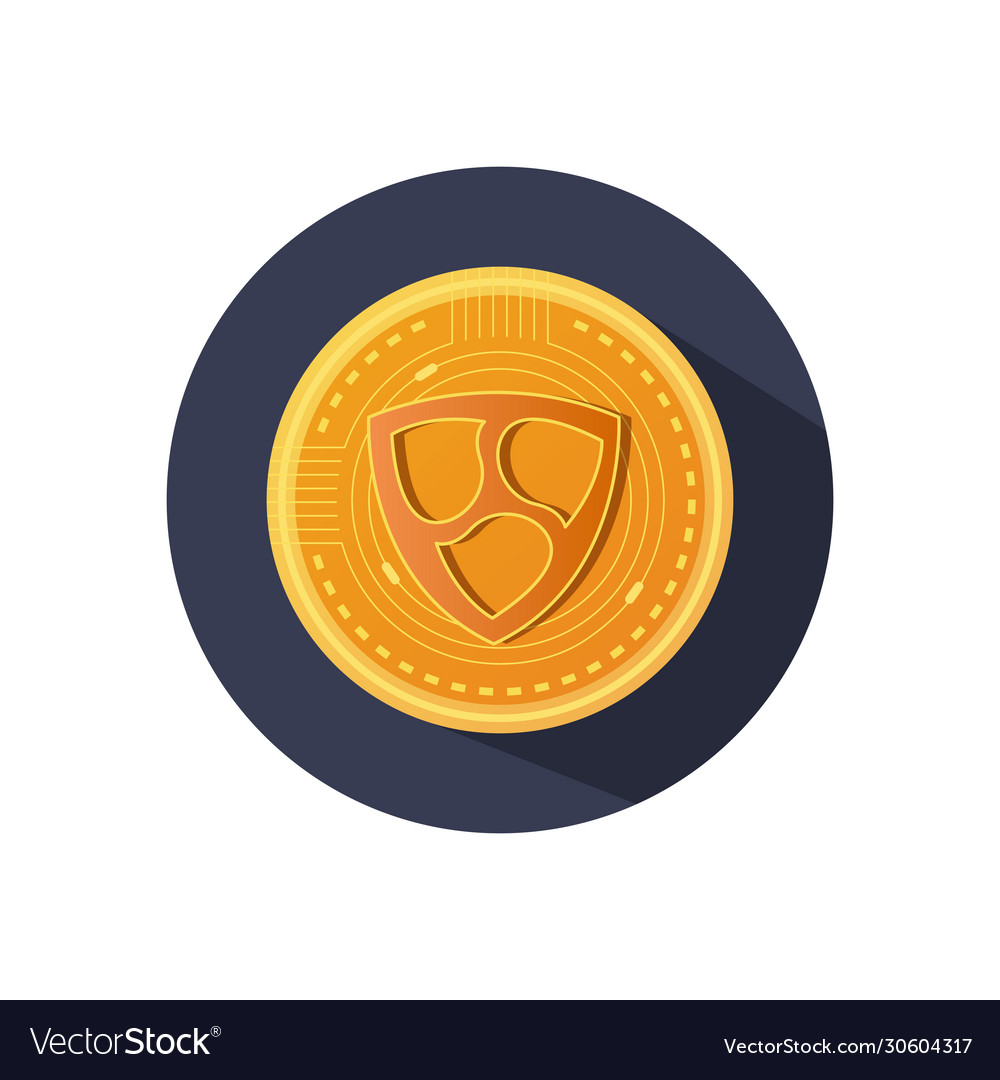 Rim cryptocoin icon block detailed style