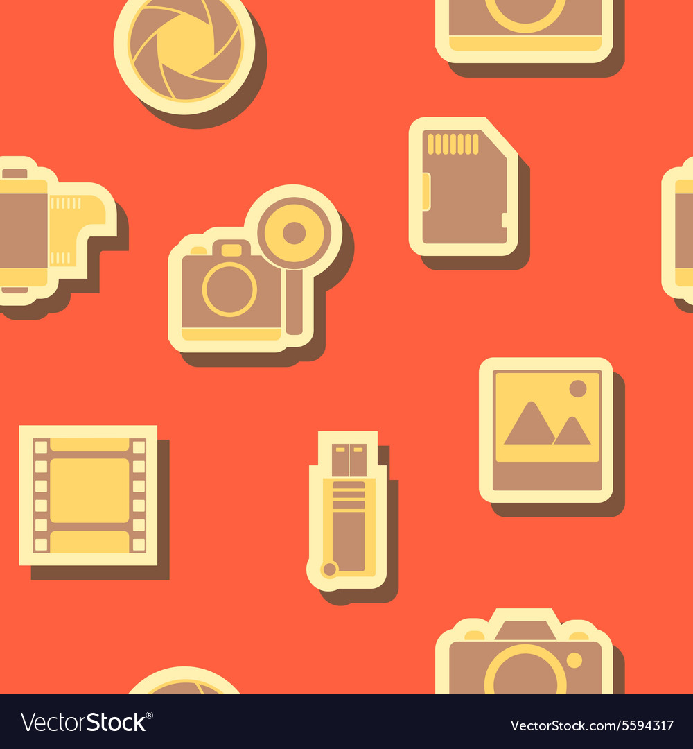 Seamless pattern with photo equipment