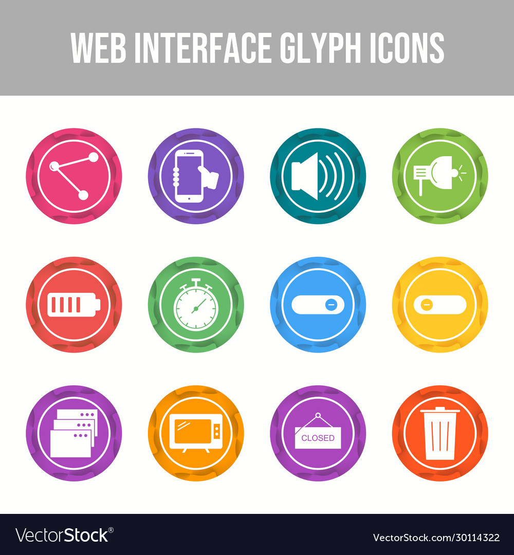 Beautiful web interface icon set